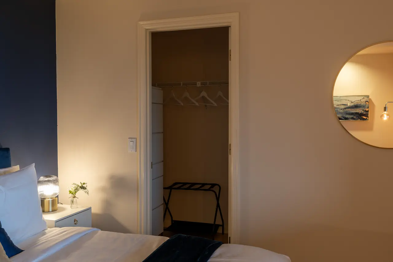 Thoughtful details for our guests: Every bedroom in the house features a full closet with luggage rack.