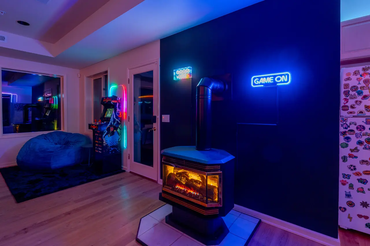 That door? It leads directly out to the 7-person hot tub!